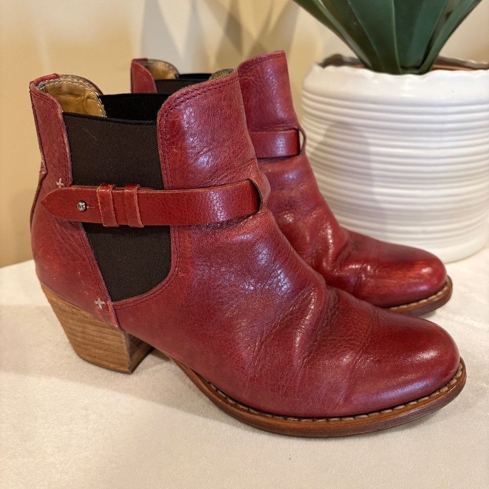 Rag & Bone red leather Chelsea boots 8.5
